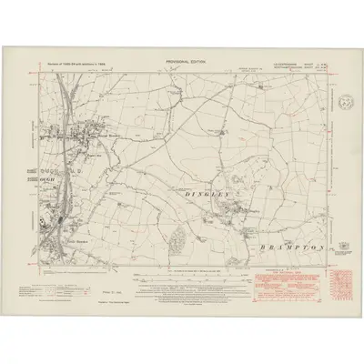 1938 Map of Leicestershire LI.NW, 1948 Print