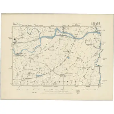 1882 Map of Leicestershire V.SW, 1884 Print