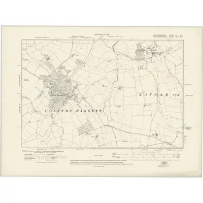 1915 Map of Leicestershire VI.NE, 1921 Print