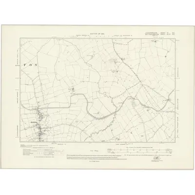 1915 Map of Leicestershire VI.SE, 1921 Print