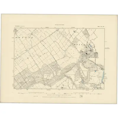 1879 Map of Leicestershire VII.NE, 1884 Print