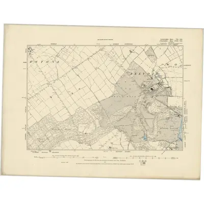 1879 Map of Leicestershire VII.NE, 1887 Print