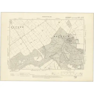 1902 Map of Leicestershire VII.NE, 1904 Print