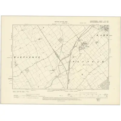 1899 Map of Leicestershire VII.NW, 1904 Print
