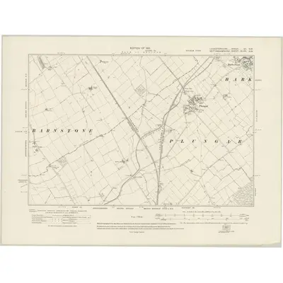 1915 Map of Leicestershire VII.NW, 1921 Print