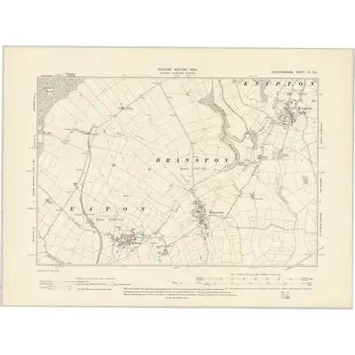 1902 Map of Leicestershire VII.SE, 1904 Print