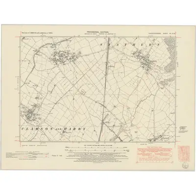 1950 Map of Leicestershire VII.SW, 1952 Print