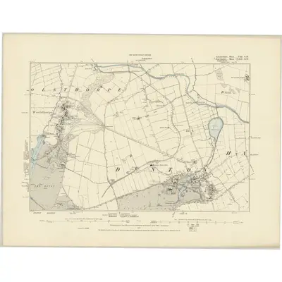 1884 Map of Leicestershire VIII.NW, 1887 Print