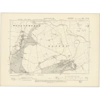 1902 Map of Leicestershire VIII.NW, 1905 Print