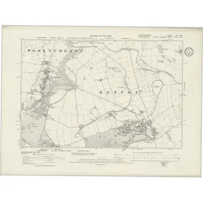 1902 Map of Leicestershire VIII.NW, 1935 Print