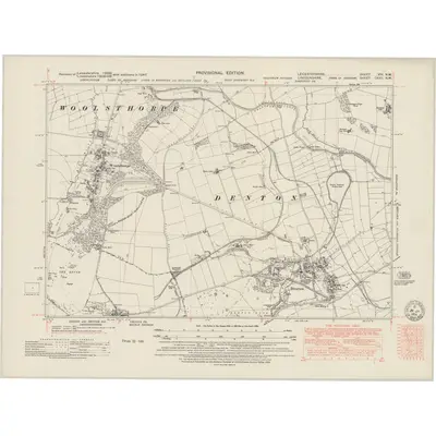1947 Map of Leicestershire VIII.NW, 1950 Print