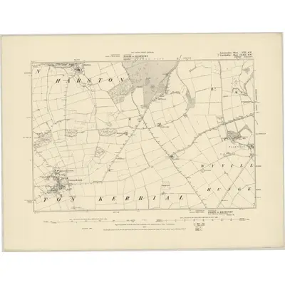 1883 Map of Leicestershire VIII.SW, 1887 Print