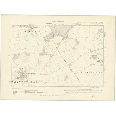 1902 Map of Leicestershire VIII.SW, 1905 Print