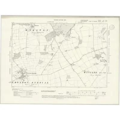1902 Map of Leicestershire VIII.SW, 1937 Print