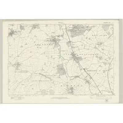 1919 Map of Leicestershire X, 1922 Print