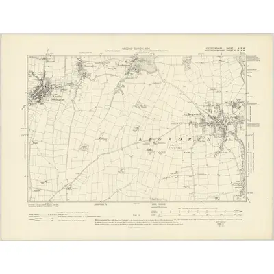 1899 Map of Leicestershire X.NW, 1904 Print