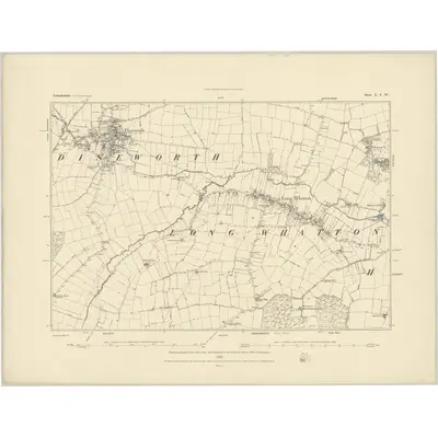 1882 Map of Leicestershire X.SW, 1883 Print
