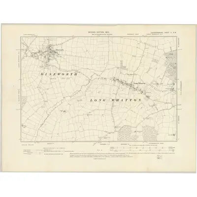 1901 Map of Leicestershire X.SW, 1903 Print