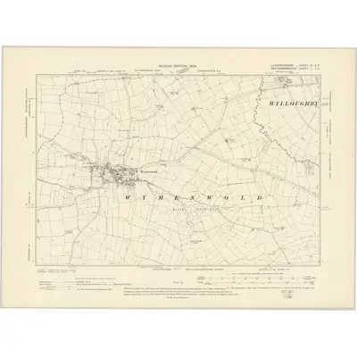 1899 Map of Leicestershire XI.SE, 1904 Print