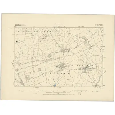 1883 Map of Leicestershire XII.SE, 1884 Print