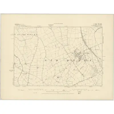 1883 Map of Leicestershire XII.SW, 1884 Print