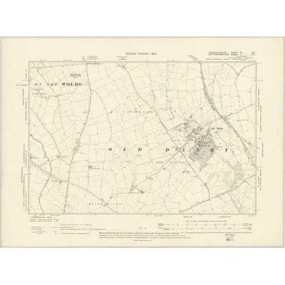 1889 Map of Leicestershire XII.SW, 1904 Print