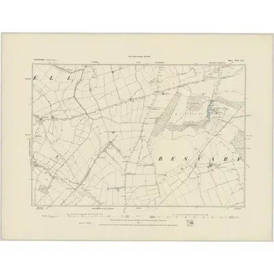 1883 Map of Leicestershire XIII.NE, 1884 Print