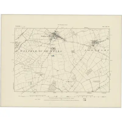 1883 Map of Leicestershire XIII.SE, 1884 Print