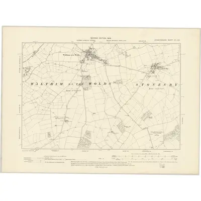 1902 Map of Leicestershire XIII.SE, 1904 Print