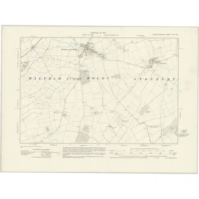 1929 Map of Leicestershire XIII.SE, 1931 Print
