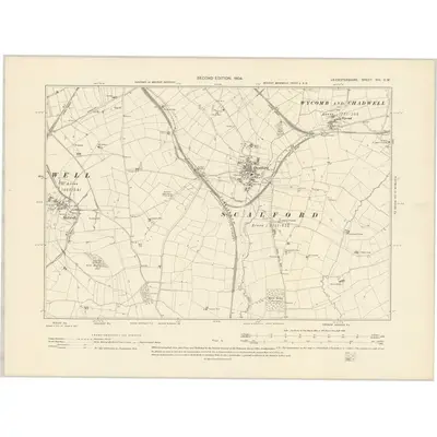 1902 Map of Leicestershire XIII.SW, 1904 Print
