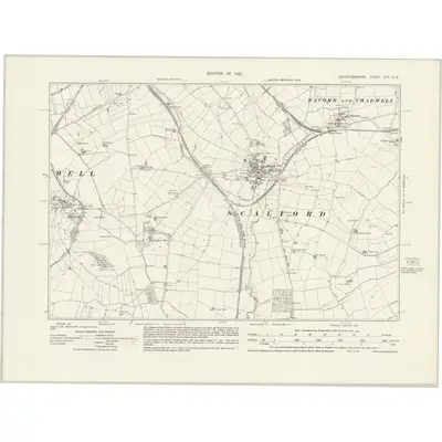 1929 Map of Leicestershire XIII.SW, 1931 Print