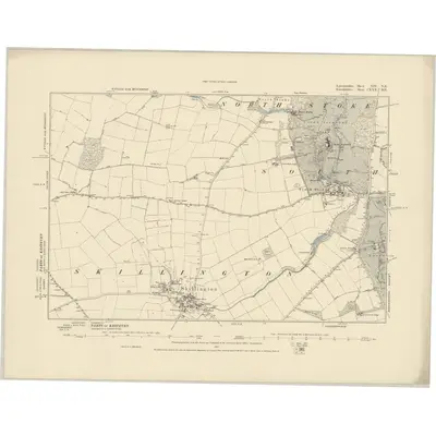 1883 Map of Leicestershire XIV.NE, 1887 Print
