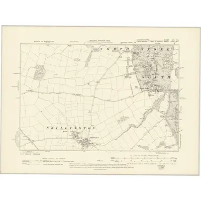1902 Map of Leicestershire XIV.NE, 1905 Print