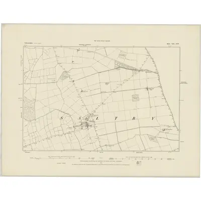 1883 Map of Leicestershire XIV.NW, 1884 Print