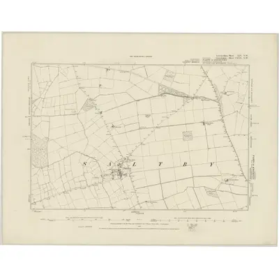 1883 Map of Leicestershire XIV.NW, 1887 Print