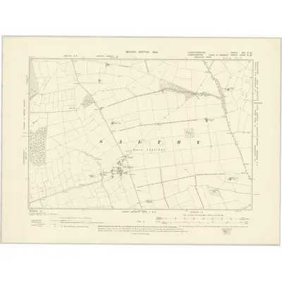 1902 Map of Leicestershire XIV.NW, 1904 Print