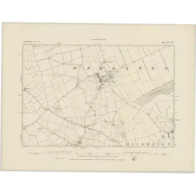 1883 Map of Leicestershire XIV.SW, 1884 Print