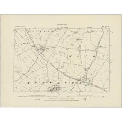 1883 Map of Leicestershire XIX.NE, 1884 Print