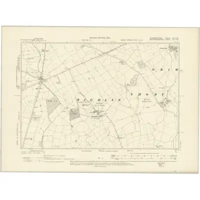 1902 Map of Leicestershire XIX.NW, 1904 Print