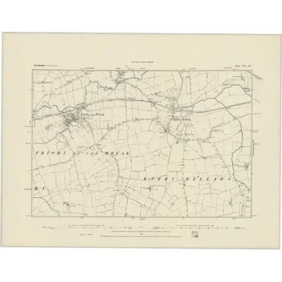 1883 Map of Leicestershire XIX.SE, 1884 Print