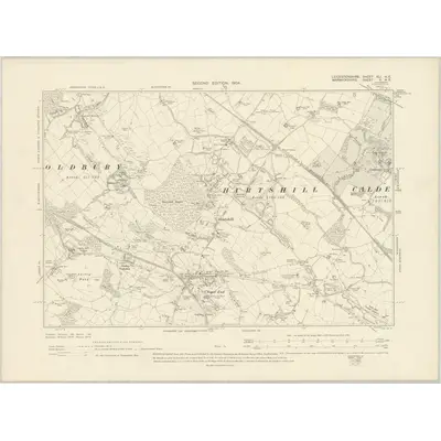 1901 Map of Leicestershire XLI.NE, 1904 Print