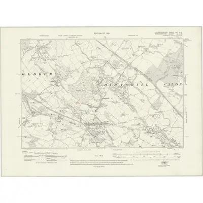 1913 Map of Leicestershire XLI.NE, 1921 Print