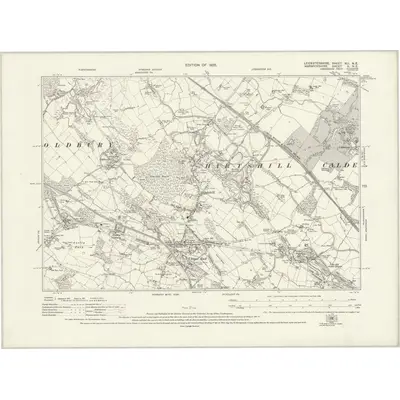 1923 Map of Leicestershire XLI.NE, 1925 Print