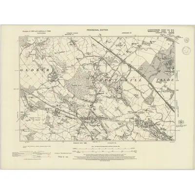 1938 Map of Leicestershire XLI.NE, 1945 Print