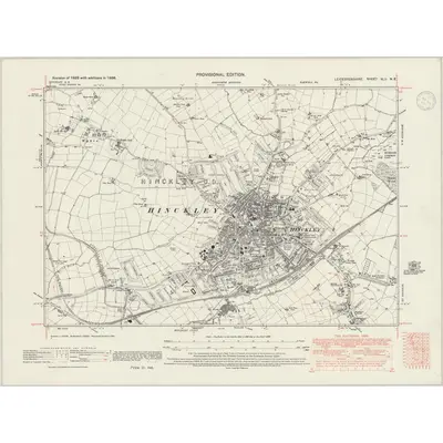 1938 Map of Leicestershire XLII.NE, 1947 Print