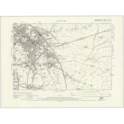 1923 Map of Leicestershire XLII.SW, 1925 Print