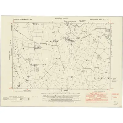1950 Map of Leicestershire XLIV.NE, 1952 Print