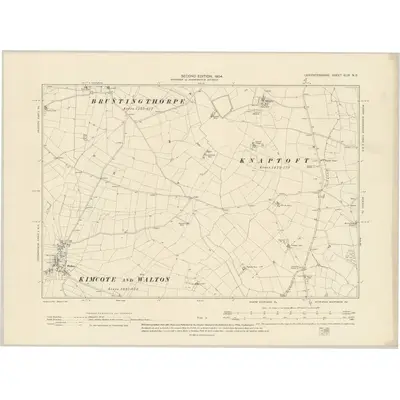 1902 Map of Leicestershire XLIX.NE, 1904 Print