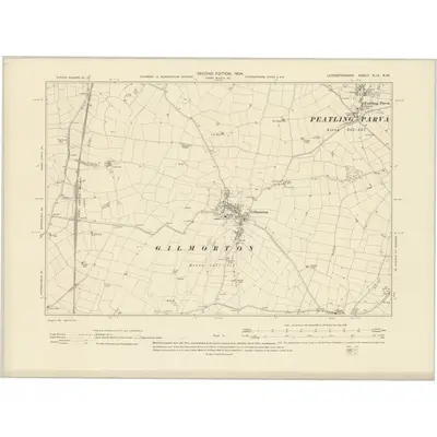 1902 Map of Leicestershire XLIX.NW, 1904 Print